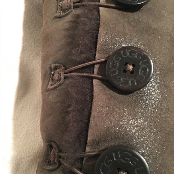 UGG Bailey Button Classic Tall Boots 1873 Button Black Triplet Size 7 Uggs - Picture 9 of 15